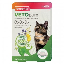 Beaphar VETOpure Collier Repulsif Antiparasitaire pour Chat et Chaton