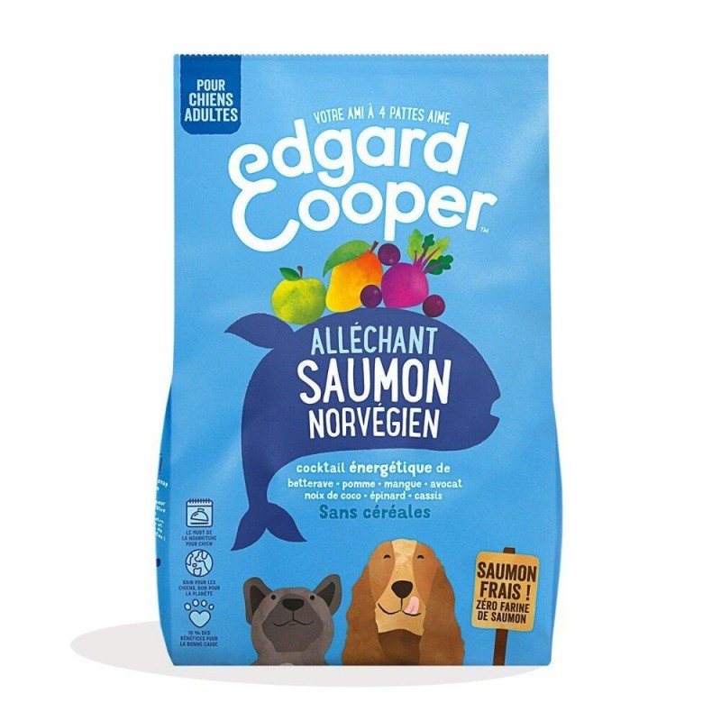 Edgar Cooper Croquettes Naturelles Chien Adulte Sans Céréales Saumon Frais Hypoallergénique