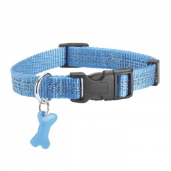 Bobby Safe | Collier réfléchissant pour chien | Bleu