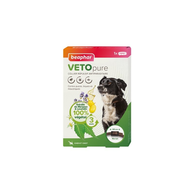 Beaphar VETOpure Collier Repulsif Antiparasitaire pour Chien et Chiot