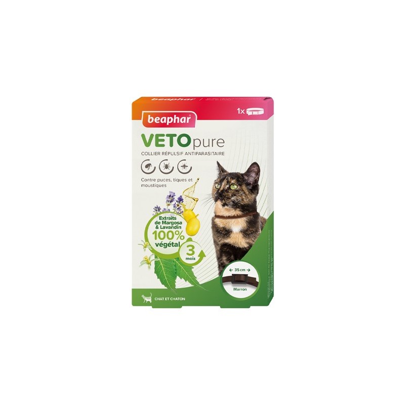 Beaphar VETOpure Collier Repulsif Antiparasitaire pour Chat et Chaton