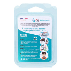 PetLova Tag NFC | Chien et Chat | Médaille d'identification QR Code et NFC sans contact