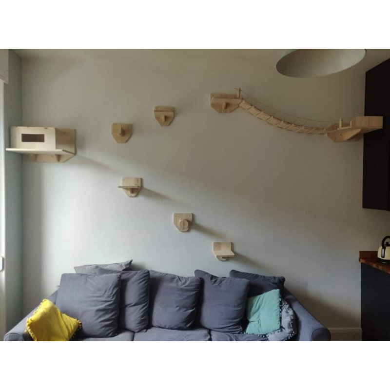 Parc'Wood | Chat | Parcours mural en bois pour chat